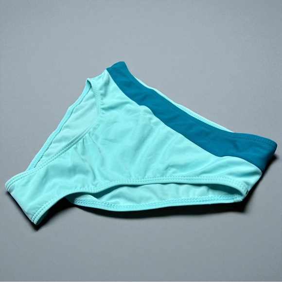 Girls 3pc Colorblock Teal/Blue Bikini + Cover-Up, 13–14Y NWOT - Picture 10 of 13
